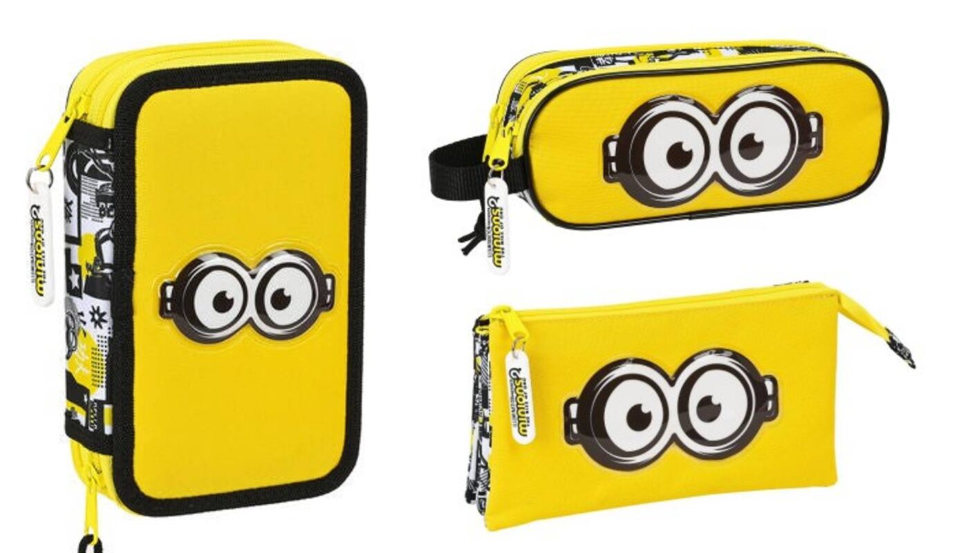 Minions penalhus, penalhus med minions, minions skoleudstyr, minions penalhus med indhold, minions penalhus uden indhold